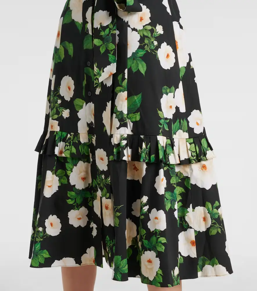 Carolina Herrera Floral cotton-blend midi dress | Thumbnail 2