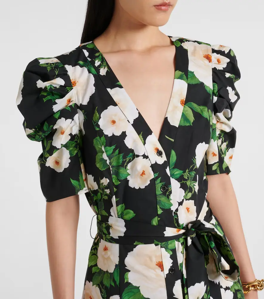 Carolina Herrera Floral cotton-blend midi dress | Thumbnail 3