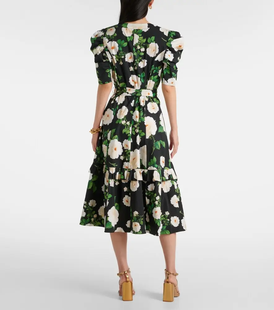 Carolina Herrera Floral cotton-blend midi dress | Thumbnail 4