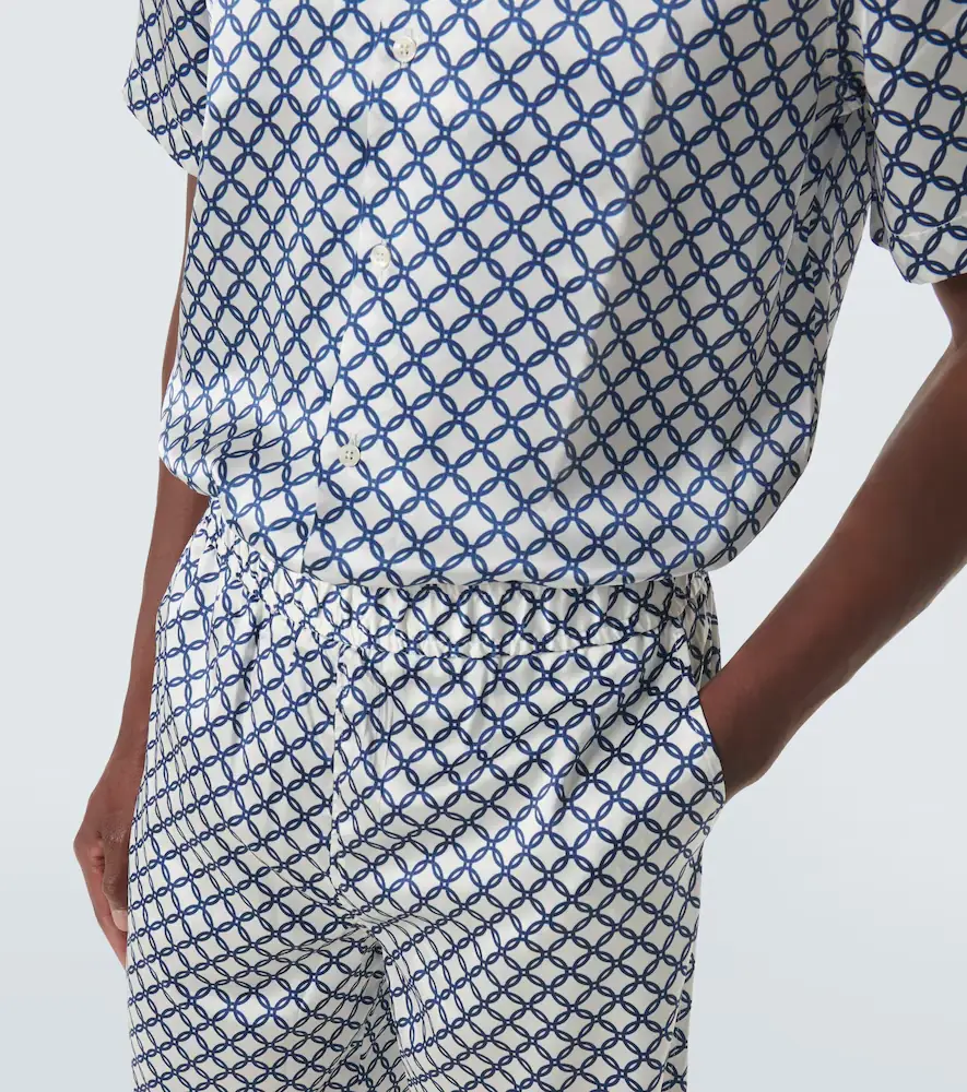 Frescobol Carioca Palma printed silk-blend shorts | Thumbnail 2