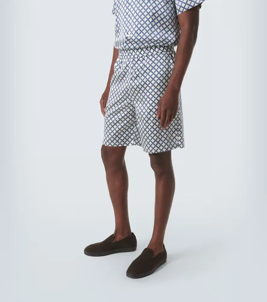 Frescobol Carioca Palma printed silk-blend shorts | Thumbnail 3