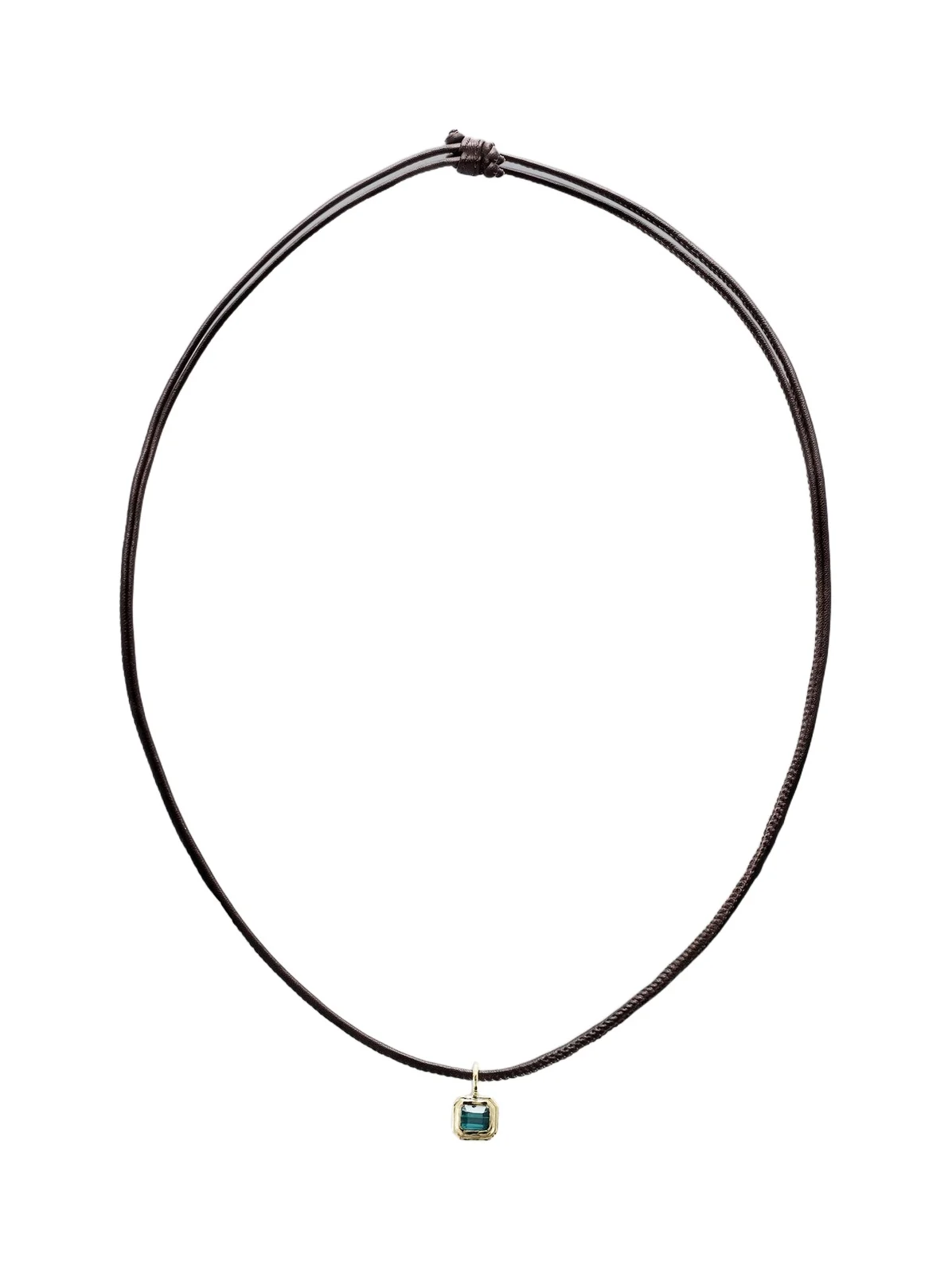 18kt gold pendant necklace with tourmaline 18kt gold pendant necklace with tourmaline