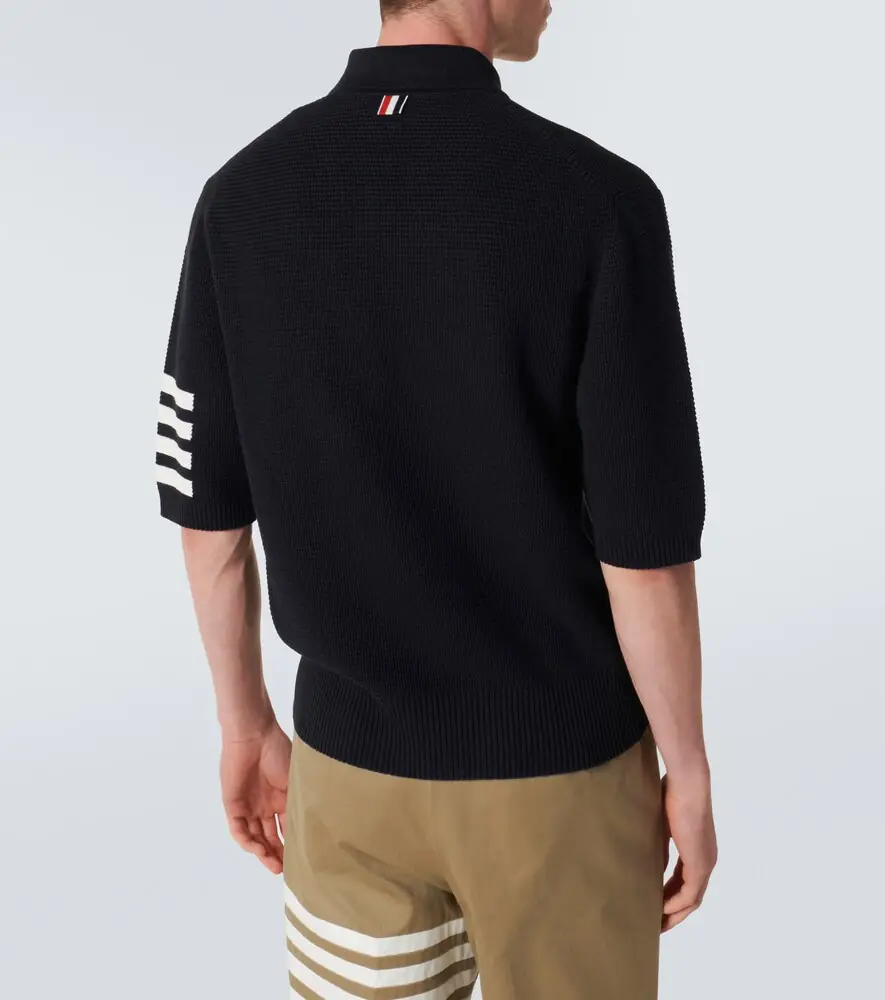 Thom Browne 4-Bar linen and cotton polo shirt | Thumbnail 5 Thom Browne 4-Bar linen and cotton polo shirt | Thumbnail 5