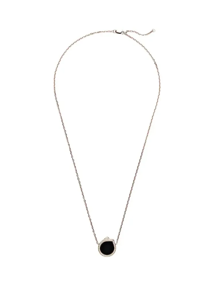 Antifer 18kt rose gold pendant necklace with onyx and diamonds