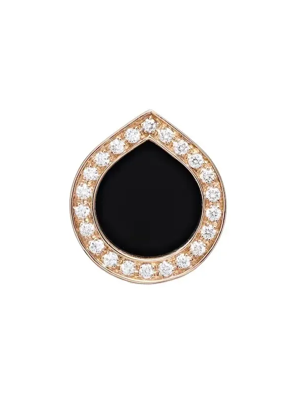 Antifer 18kt rose gold single earring with onyx and diamonds