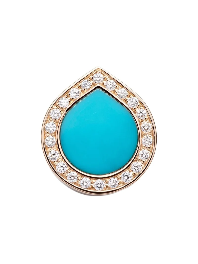 Antifer 18kt rose gold single earring with turquoise and diamonds