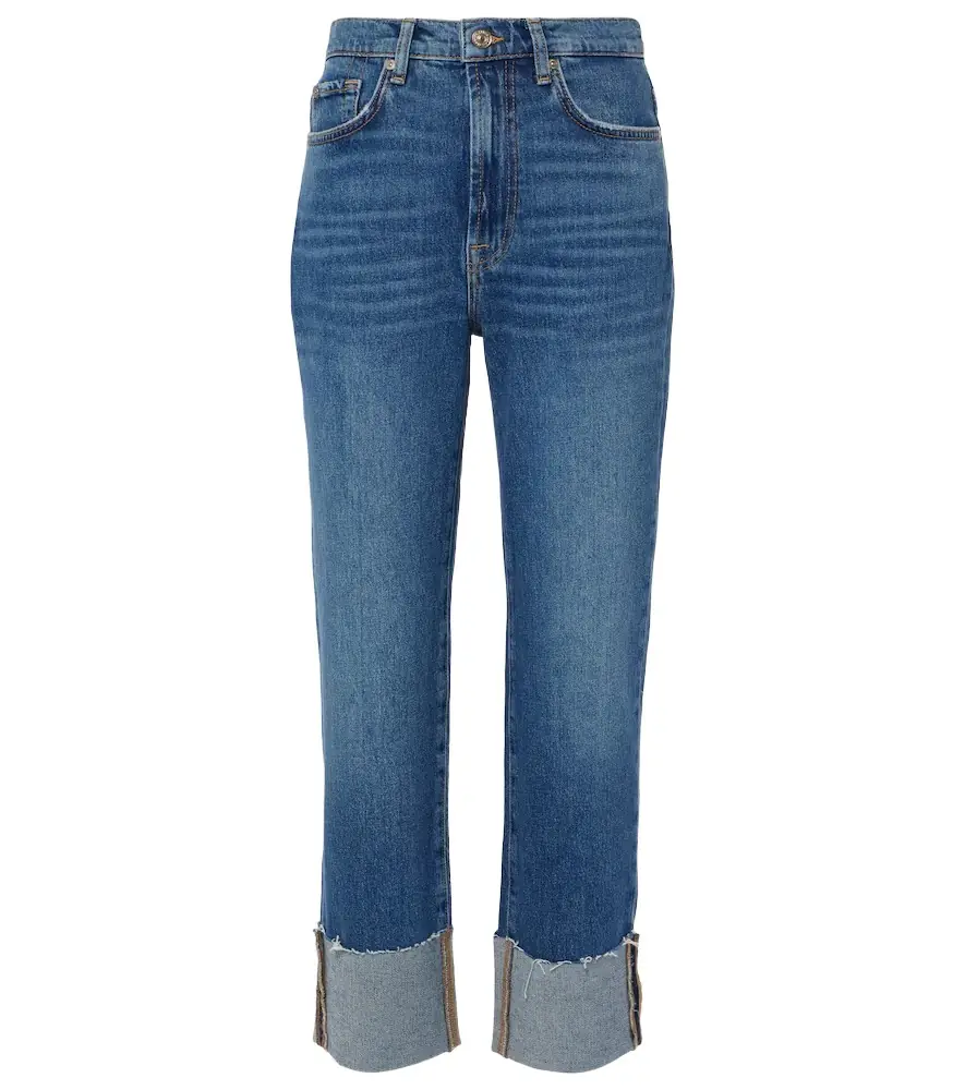 7 For All Mankind Logan high-rise cropped slim jeans | Image 1 7 For All Mankind Logan high-rise cropped slim jeans | Image 1