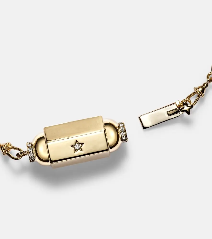 Marie Lichtenberg Jumbo 18kt gold pendant necklace with diamonds | Thumbnail 4