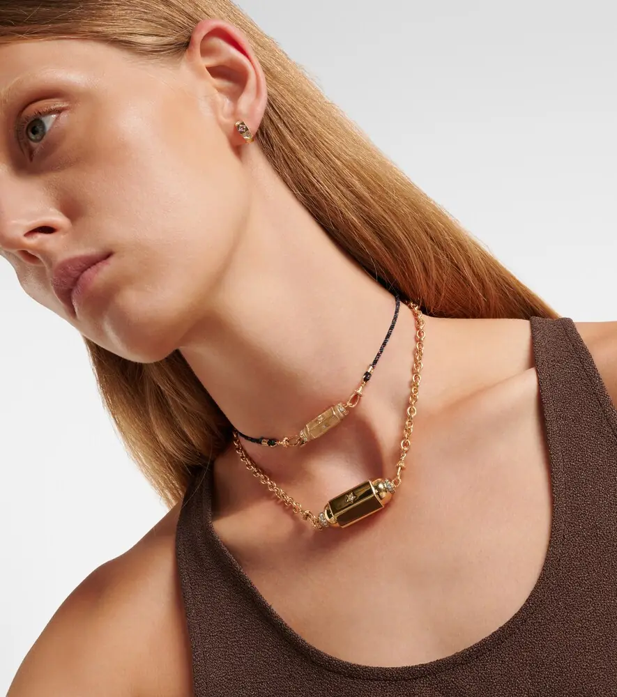 Marie Lichtenberg Jumbo 18kt gold pendant necklace with diamonds | Thumbnail 5