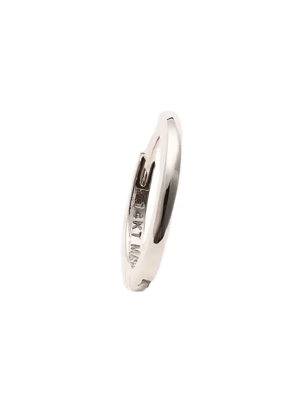 14kt white gold single hoop earring 14kt white gold single hoop earring