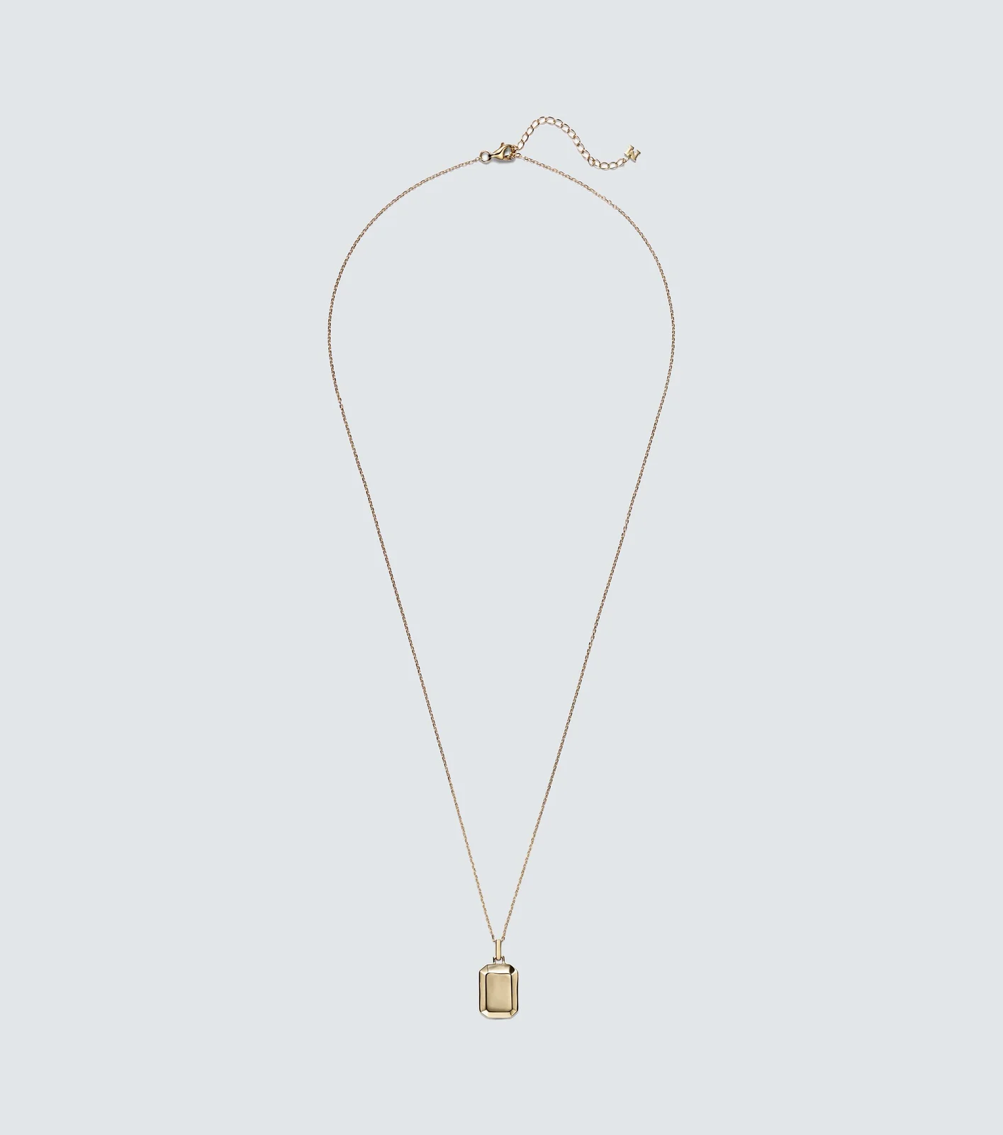 Initial 14kt yellow gold pendant necklace