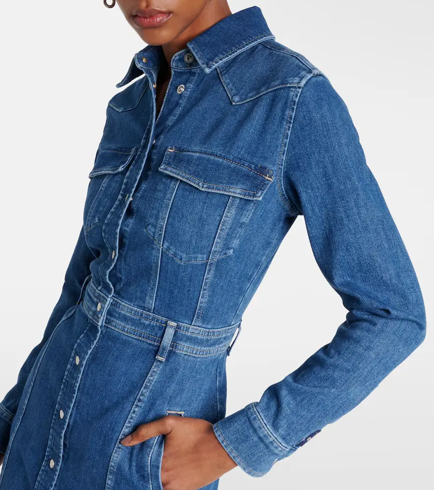 7 For All Mankind Denim midi dress | Thumbnail 2