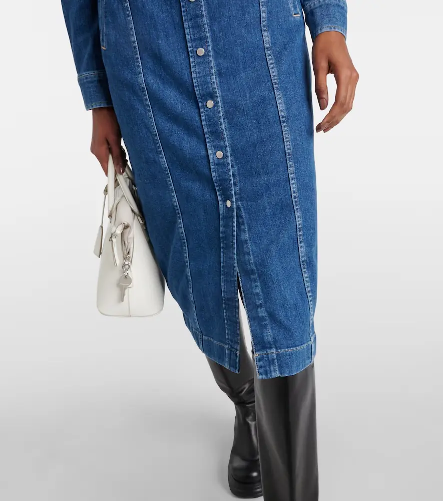 7 For All Mankind Denim midi dress | Thumbnail 4