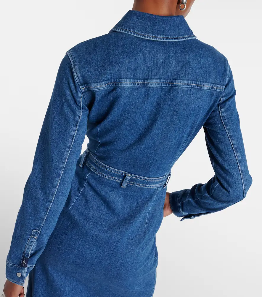 7 For All Mankind Denim midi dress | Thumbnail 5