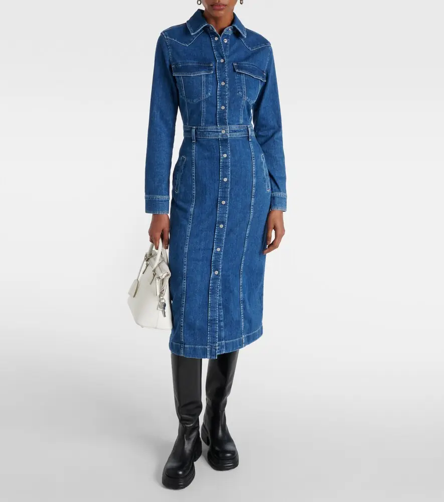 7 For All Mankind Denim midi dress | Thumbnail 6