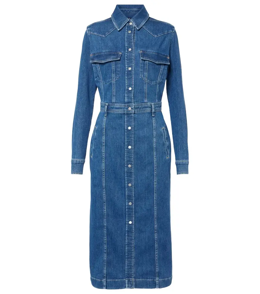 7 For All Mankind Denim midi dress | Image 1 7 For All Mankind Denim midi dress | Image 1