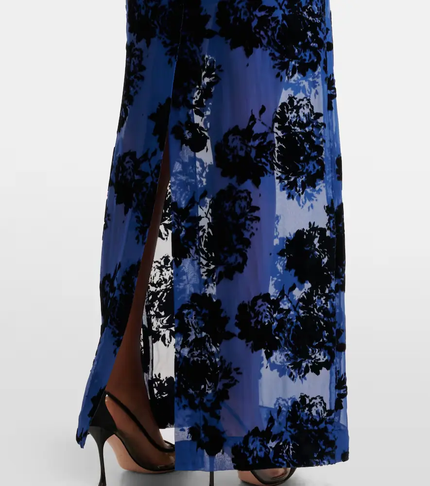Nina Ricci Devoré velvet maxi skirt | Thumbnail 3