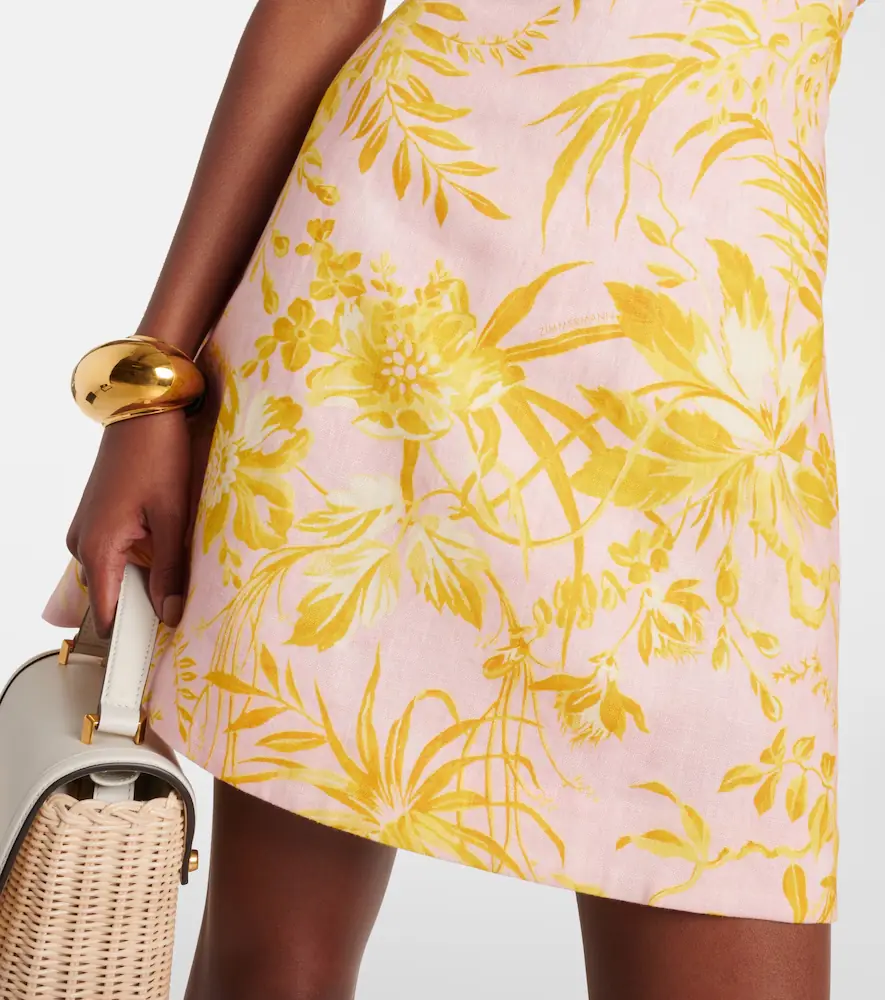 Zimmermann Golden Ruffle floral linen minidress | Thumbnail 2 Zimmermann Golden Ruffle floral linen minidress | Thumbnail 2