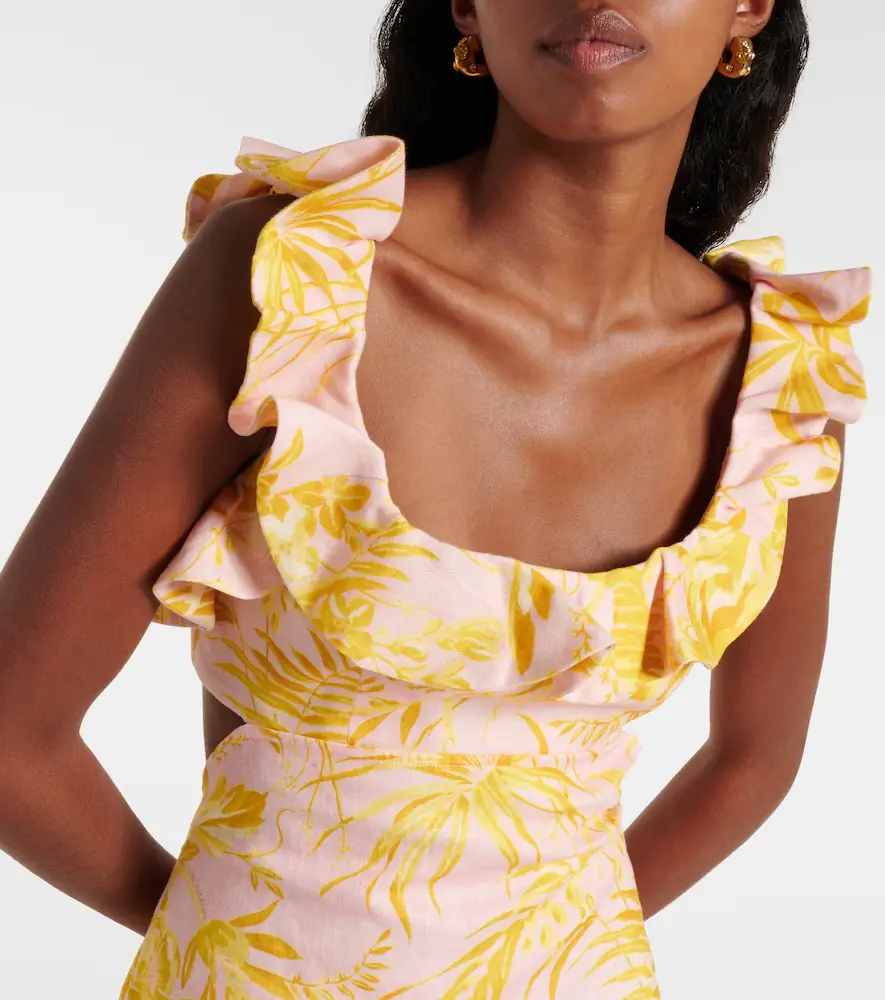 Zimmermann Golden Ruffle floral linen minidress | Thumbnail 6 Zimmermann Golden Ruffle floral linen minidress | Thumbnail 6
