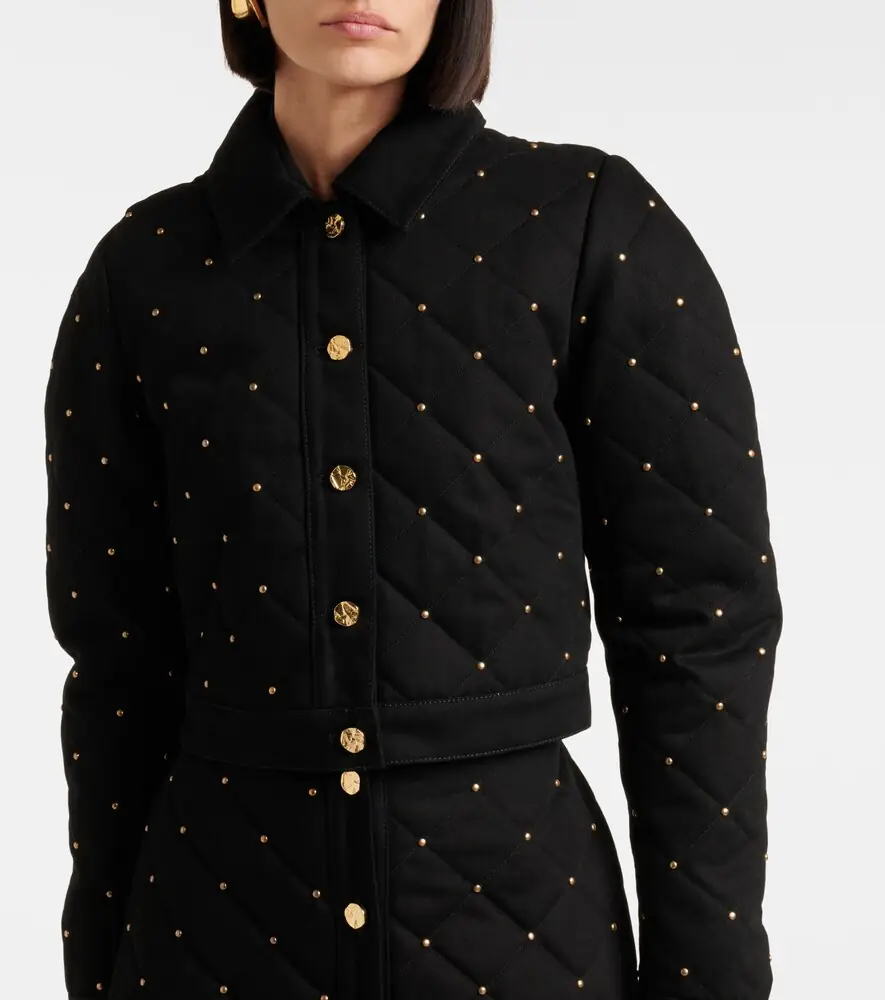 Nina Ricci Embellished cropped denim jacket | Thumbnail 3
