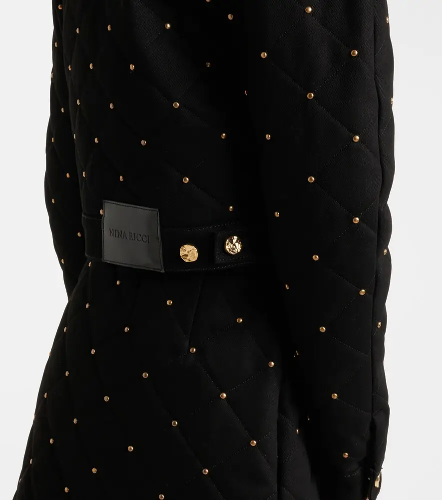 Nina Ricci Embellished cropped denim jacket | Thumbnail 4