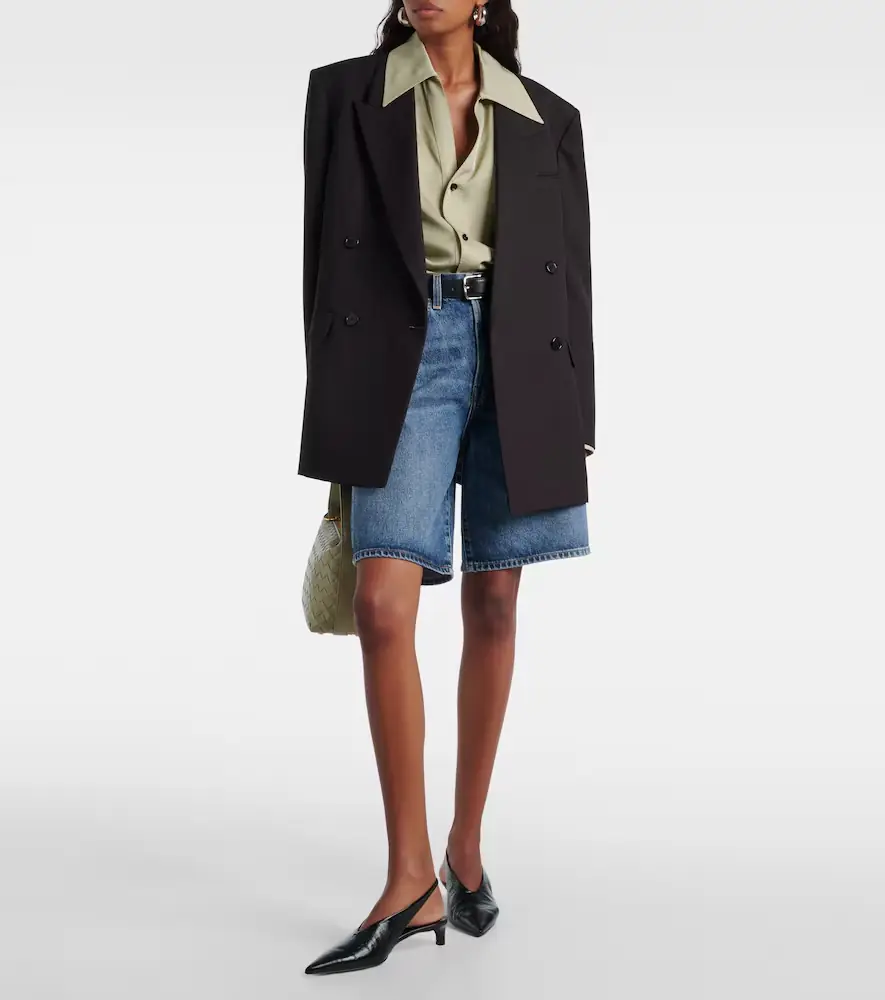 AGOLDE Risha low-rise denim Bermuda shorts | Thumbnail 2