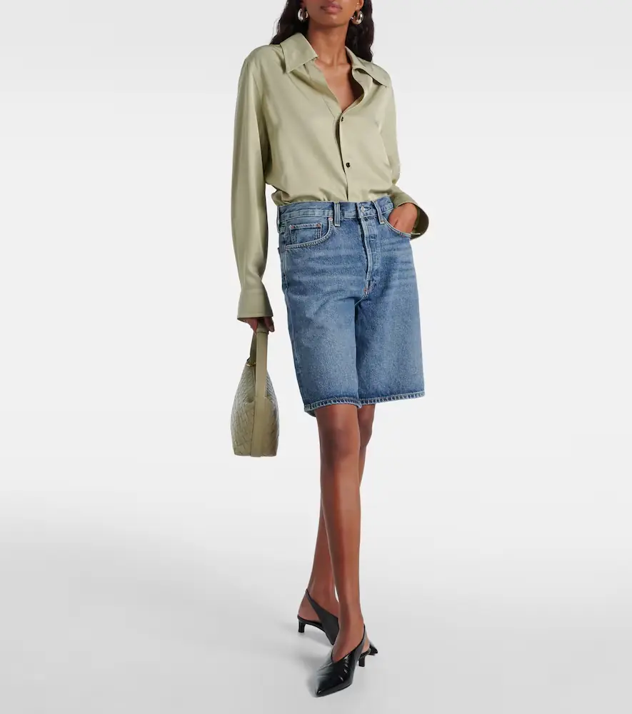 AGOLDE Risha low-rise denim Bermuda shorts | Thumbnail 4