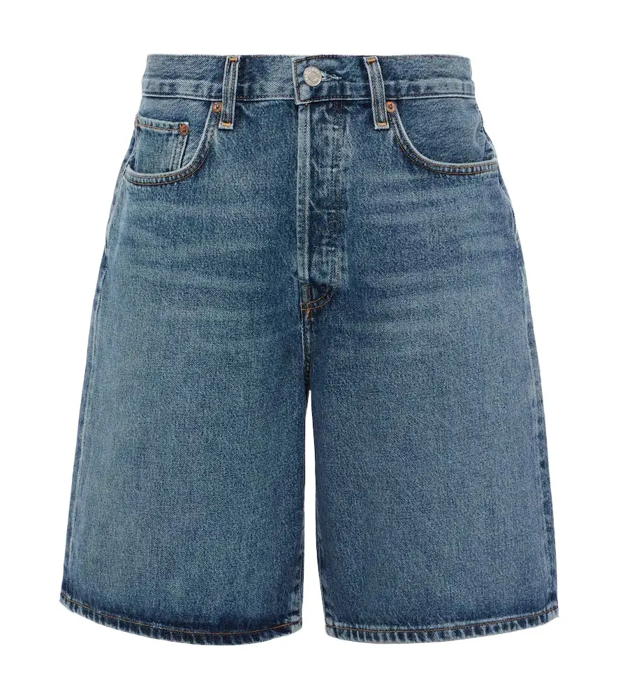 AGOLDE Risha low-rise denim Bermuda shorts