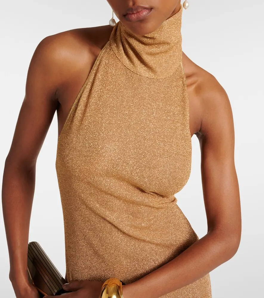 Oséree Oséree Lumière metallic maxi dress | Thumbnail 2