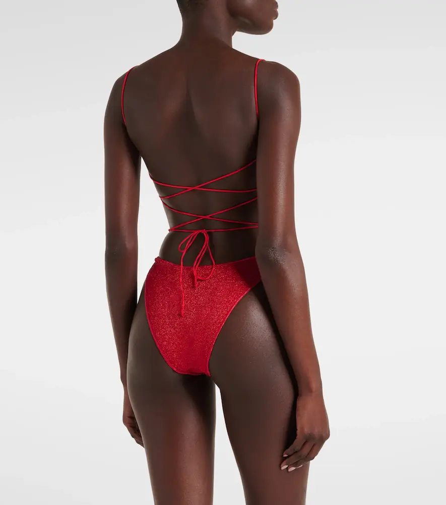 Oséree Oséree Lumière Square lamé swimsuit | Thumbnail 2 Oséree Oséree Lumière Square lamé swimsuit | Thumbnail 2