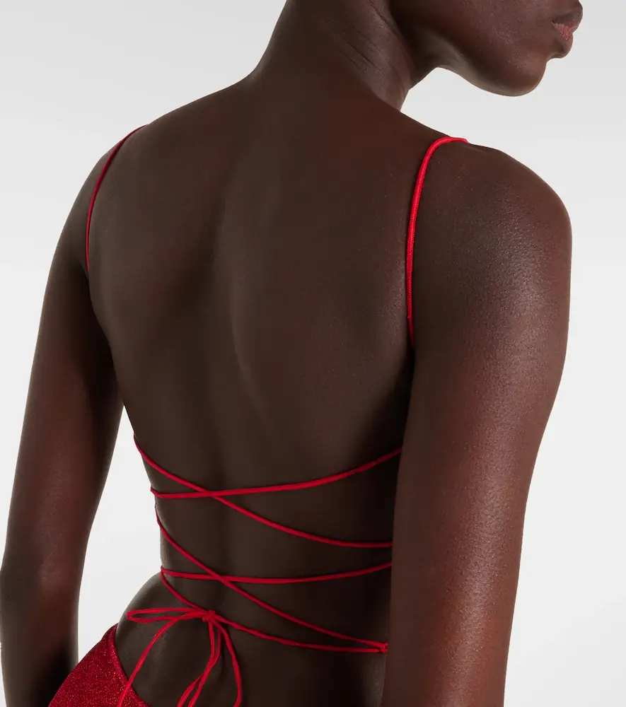 Oséree Oséree Lumière Square lamé swimsuit | Thumbnail 4 Oséree Oséree Lumière Square lamé swimsuit | Thumbnail 4