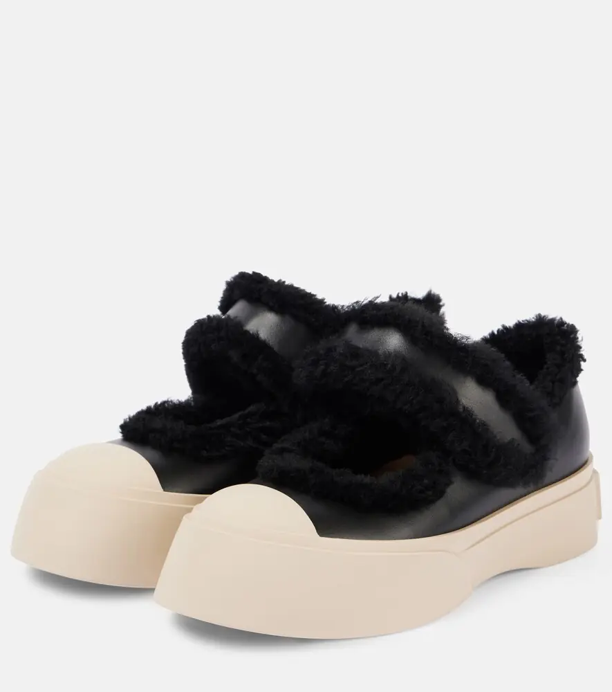 Marni Pablo shearling-lined leather sneakers | Thumbnail 2 Marni Pablo shearling-lined leather sneakers | Thumbnail 2