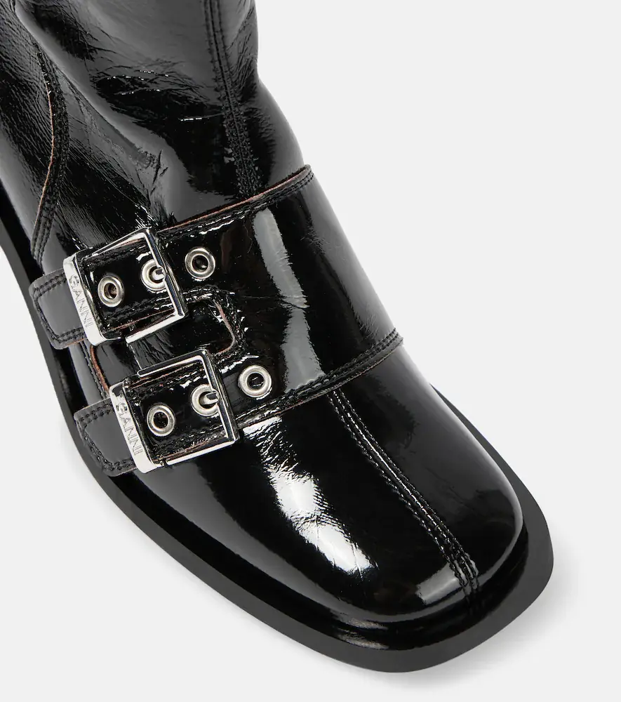 Ganni Feminine faux leather knee-high boots | Thumbnail 2 Ganni Feminine faux leather knee-high boots | Thumbnail 2