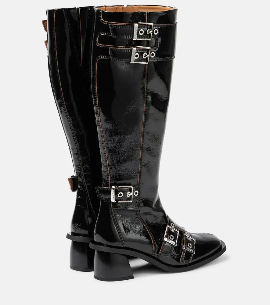 Ganni Feminine faux leather knee-high boots | Thumbnail 3 Ganni Feminine faux leather knee-high boots | Thumbnail 3