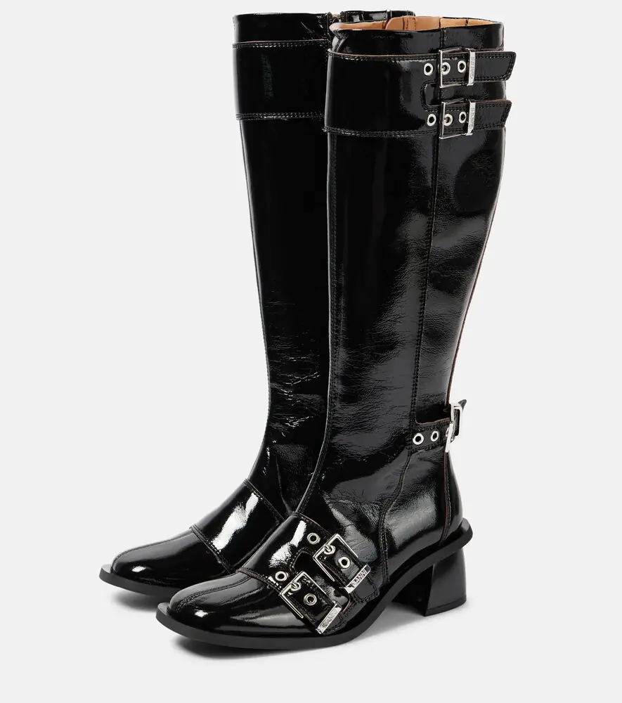 Ganni Feminine faux leather knee-high boots | Thumbnail 4 Ganni Feminine faux leather knee-high boots | Thumbnail 4