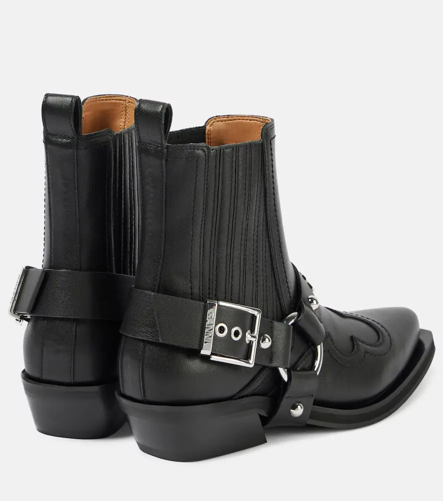 Ganni Embroidered faux leather cowboy boots | Thumbnail 2 Ganni Embroidered faux leather cowboy boots | Thumbnail 2