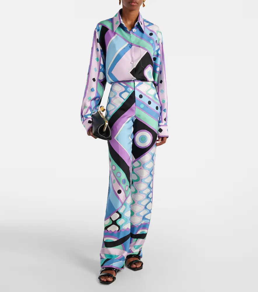 PUCCI Vivara mid-rise silk wide-leg pants | Thumbnail 2 PUCCI Vivara mid-rise silk wide-leg pants | Thumbnail 2