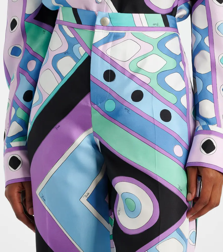 PUCCI Vivara mid-rise silk wide-leg pants | Thumbnail 4 PUCCI Vivara mid-rise silk wide-leg pants | Thumbnail 4