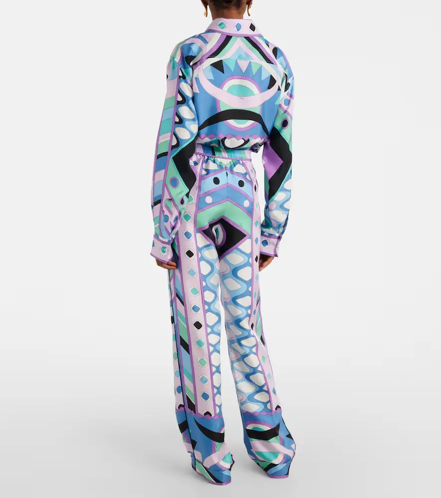 PUCCI Vivara mid-rise silk wide-leg pants | Thumbnail 5 PUCCI Vivara mid-rise silk wide-leg pants | Thumbnail 5