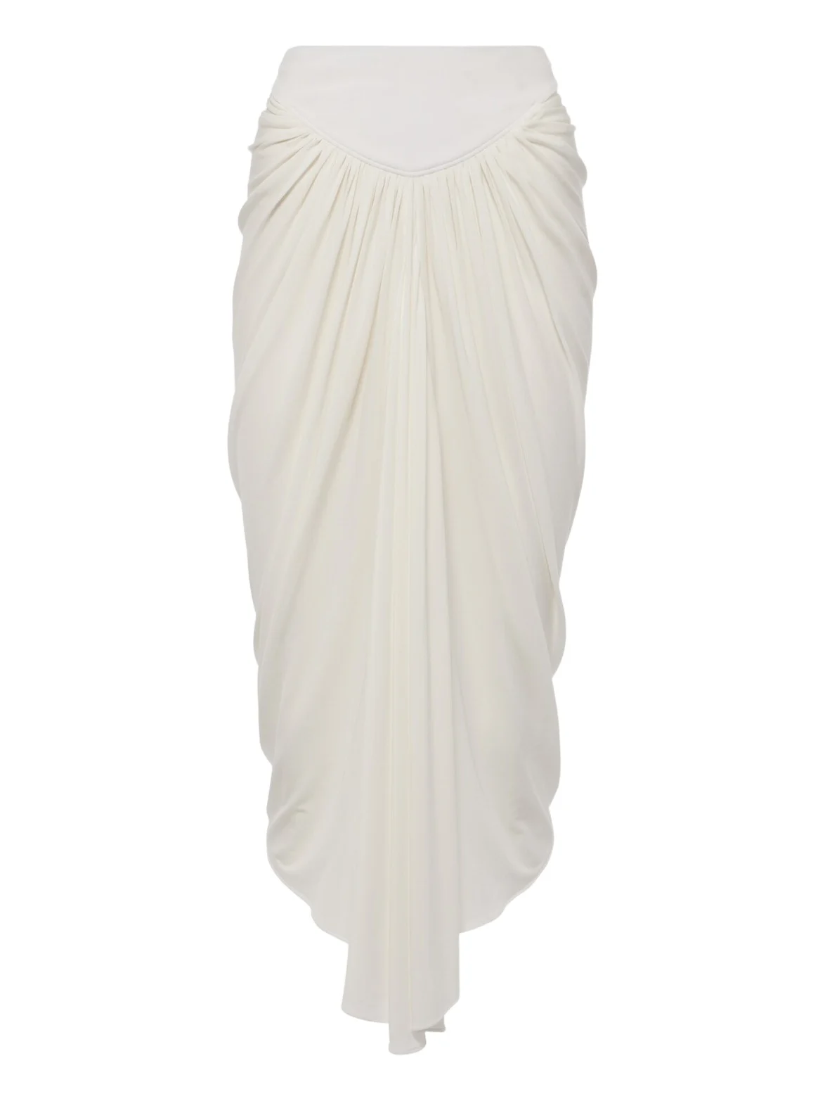 ALAÏA Draped asymmetric midi skirt
