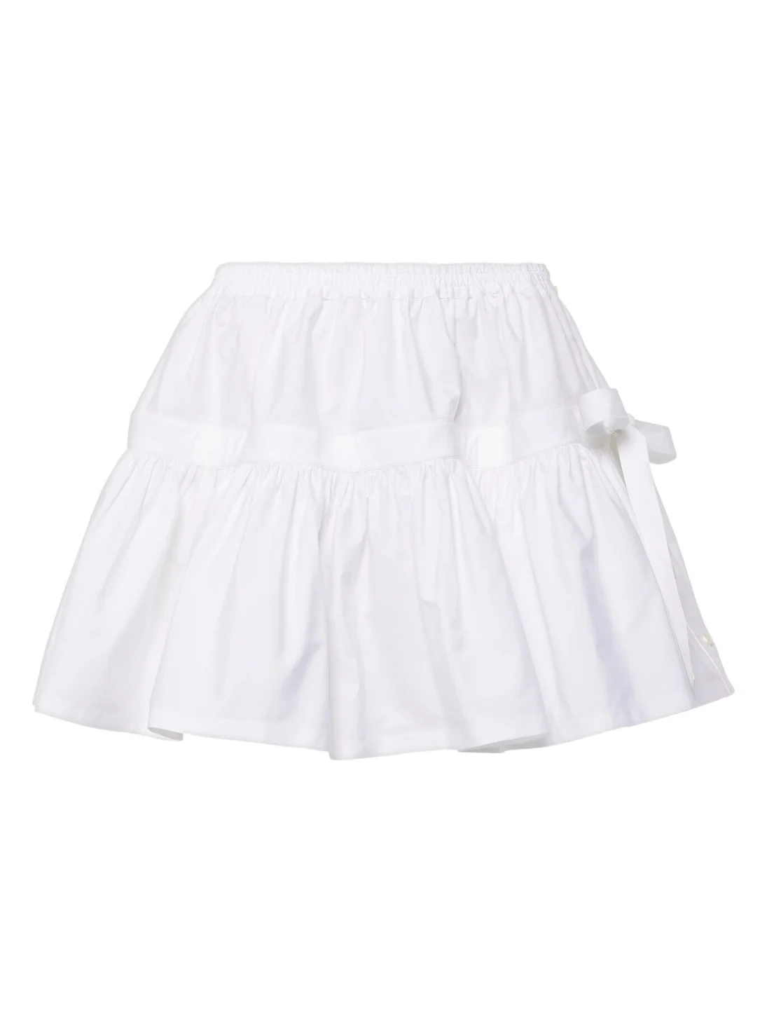 ALAÏA Bow-detail ruffled miniskirt ALAÏA Bow-detail ruffled miniskirt