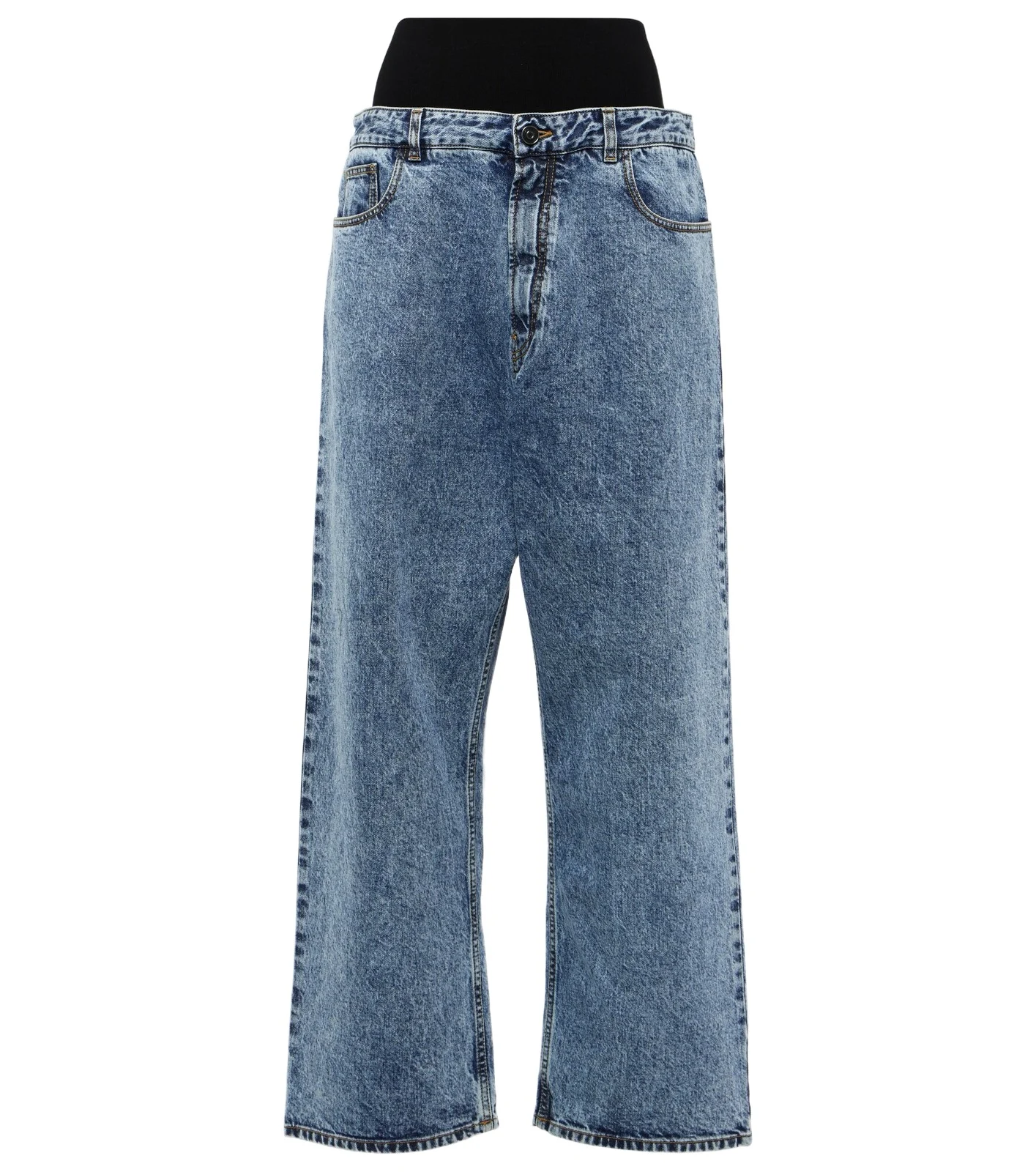 Knit Band straight jeans Knit Band straight jeans