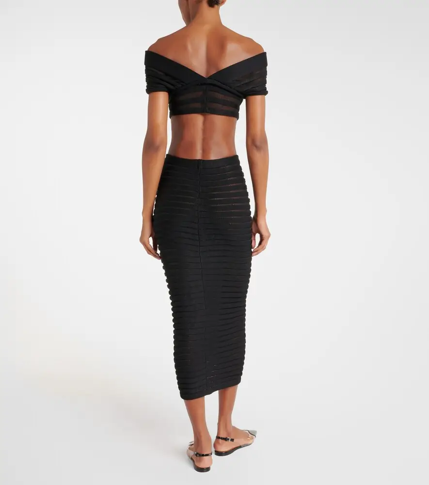Alaïa Alaïa Skeleton knitted midi skirt | Thumbnail 3