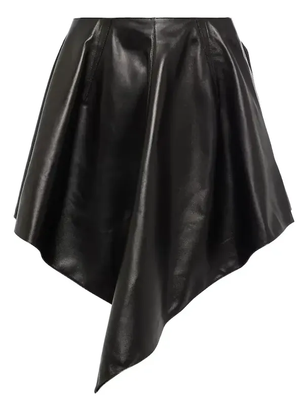 Alaïa Asymmetric leather miniskirt Alaïa Asymmetric leather miniskirt
