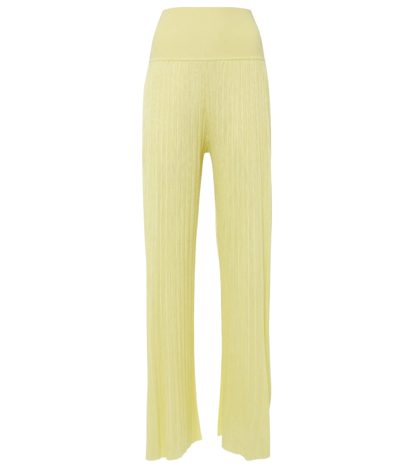 Alaïa Pleated high-rise jersey straight pants Alaïa Pleated high-rise jersey straight pants