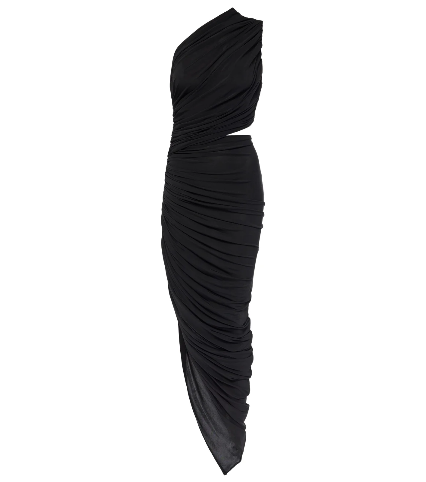 Alaïa Cutout ruched jersey midi dress Alaïa Cutout ruched jersey midi dress