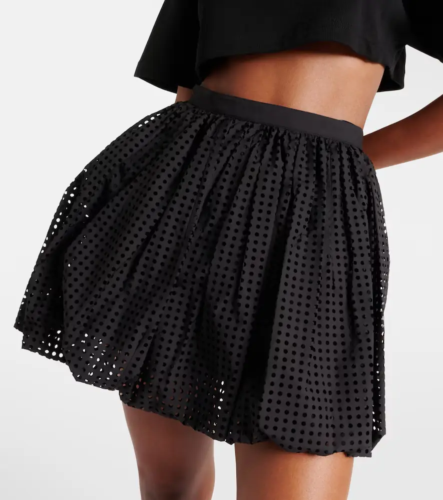 ALAÏA ALAÏA Cotton-blend poplin miniskirt | Thumbnail 2