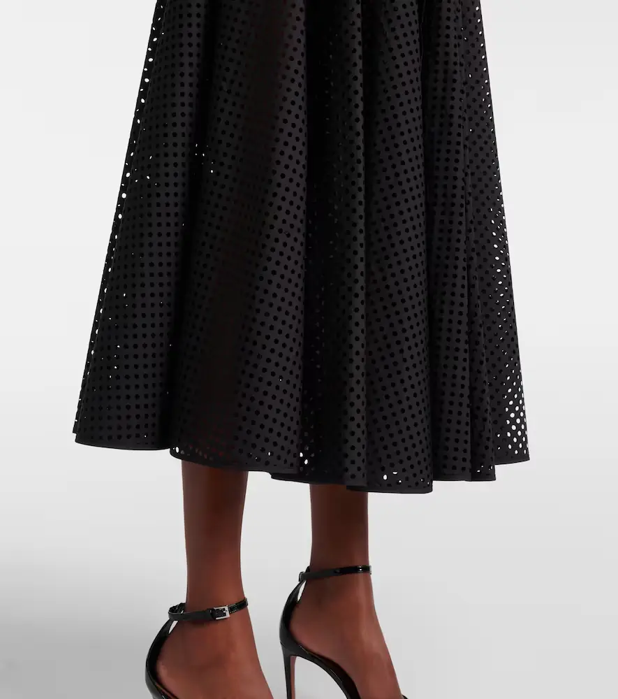 ALAÏA ALAÏA Cotton-blend midi skirt | Thumbnail 2