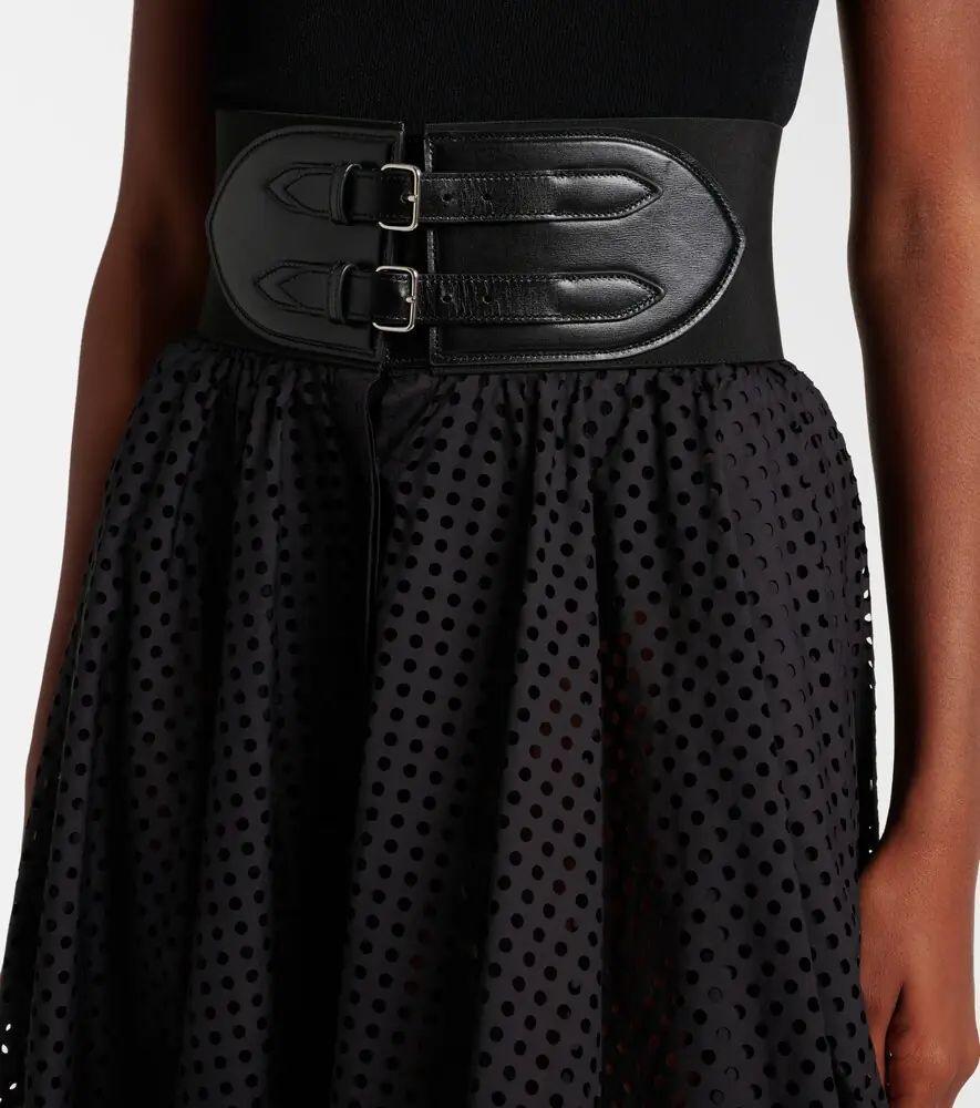 ALAÏA ALAÏA Cotton-blend midi skirt | Thumbnail 4
