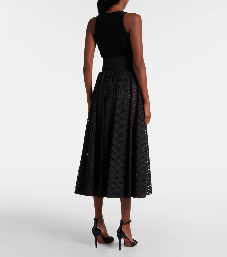 ALAÏA ALAÏA Cotton-blend midi skirt | Thumbnail 5